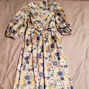 ASOS high neck floral special occasion maternity dress